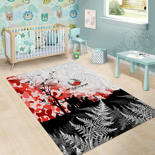 Kei Wareware Tatou New Zealand ANZAC Day Area Rug Lest We Forget