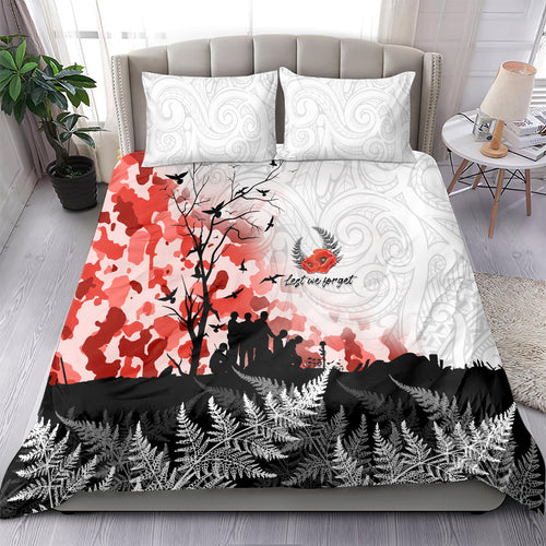 Kei Wareware Tatou New Zealand ANZAC Day Bedding Set Lest We Forget