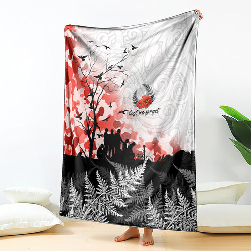 Kei Wareware Tatou New Zealand ANZAC Day Blanket Lest We Forget