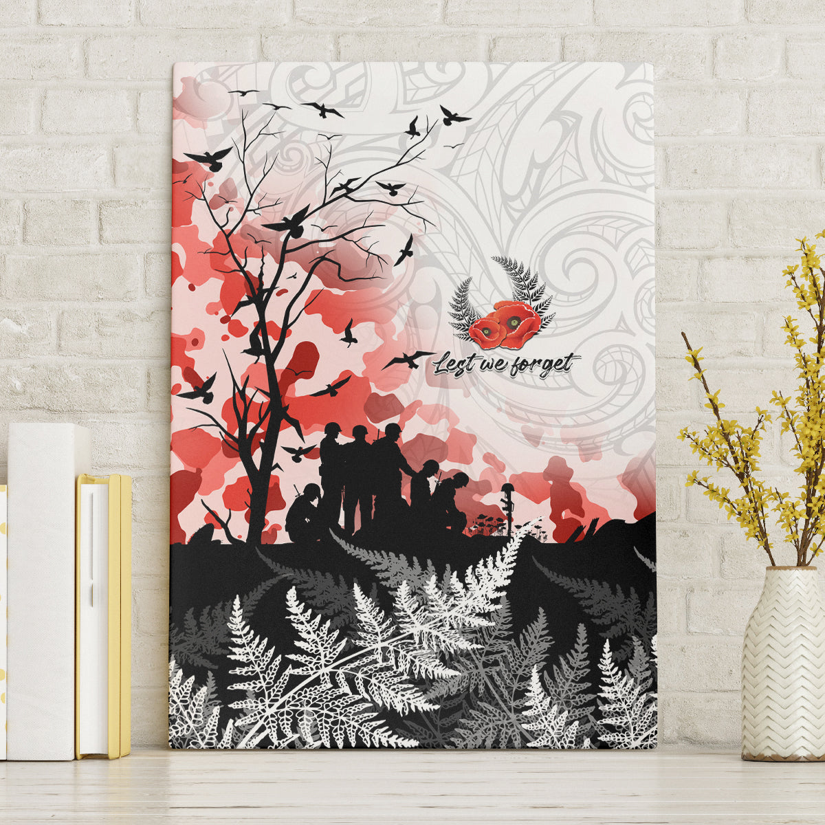 Kei Wareware Tatou New Zealand ANZAC Day Canvas Wall Art Lest We Forget