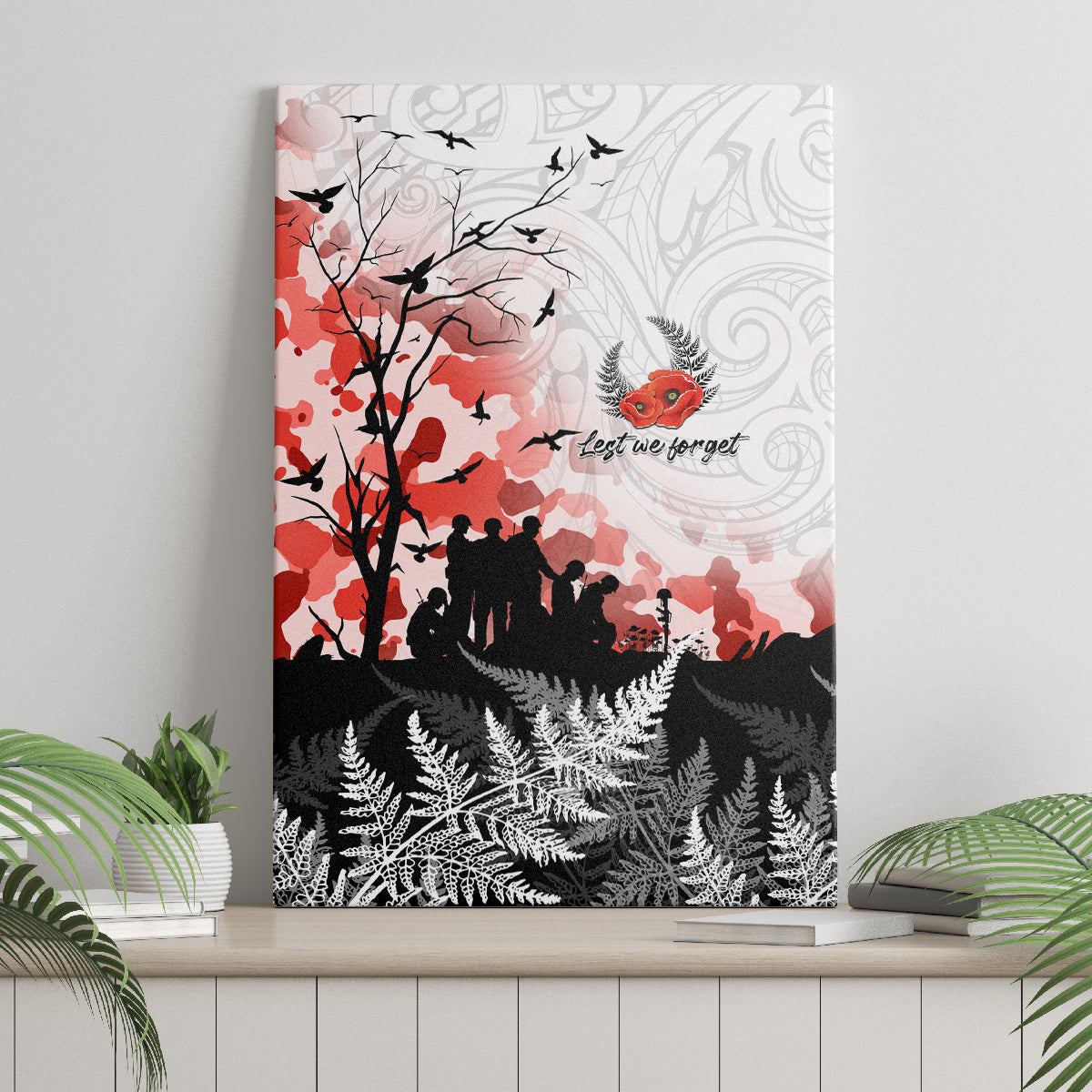 Kei Wareware Tatou New Zealand ANZAC Day Canvas Wall Art Lest We Forget