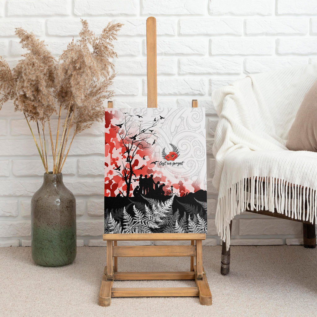 Kei Wareware Tatou New Zealand ANZAC Day Canvas Wall Art Lest We Forget