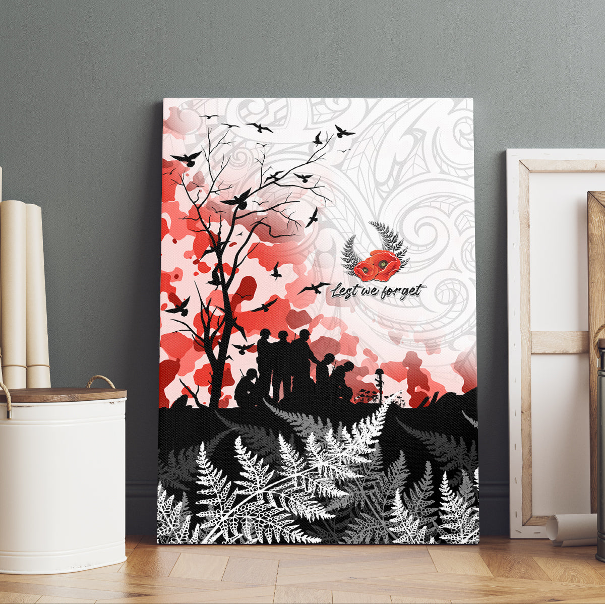 Kei Wareware Tatou New Zealand ANZAC Day Canvas Wall Art Lest We Forget