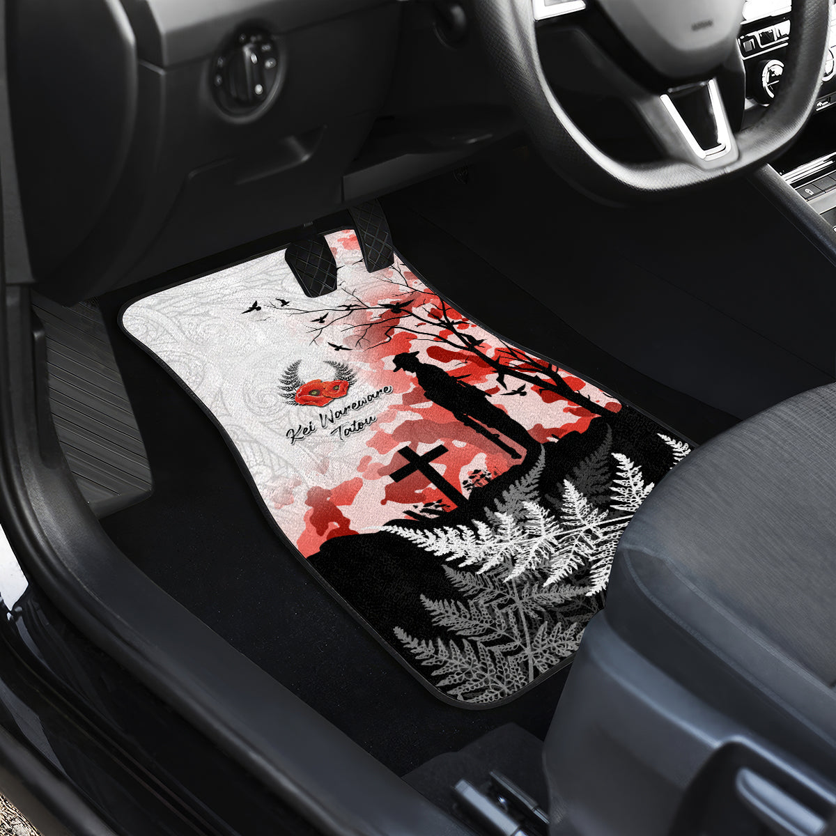 Kei Wareware Tatou New Zealand ANZAC Day Car Mats Lest We Forget