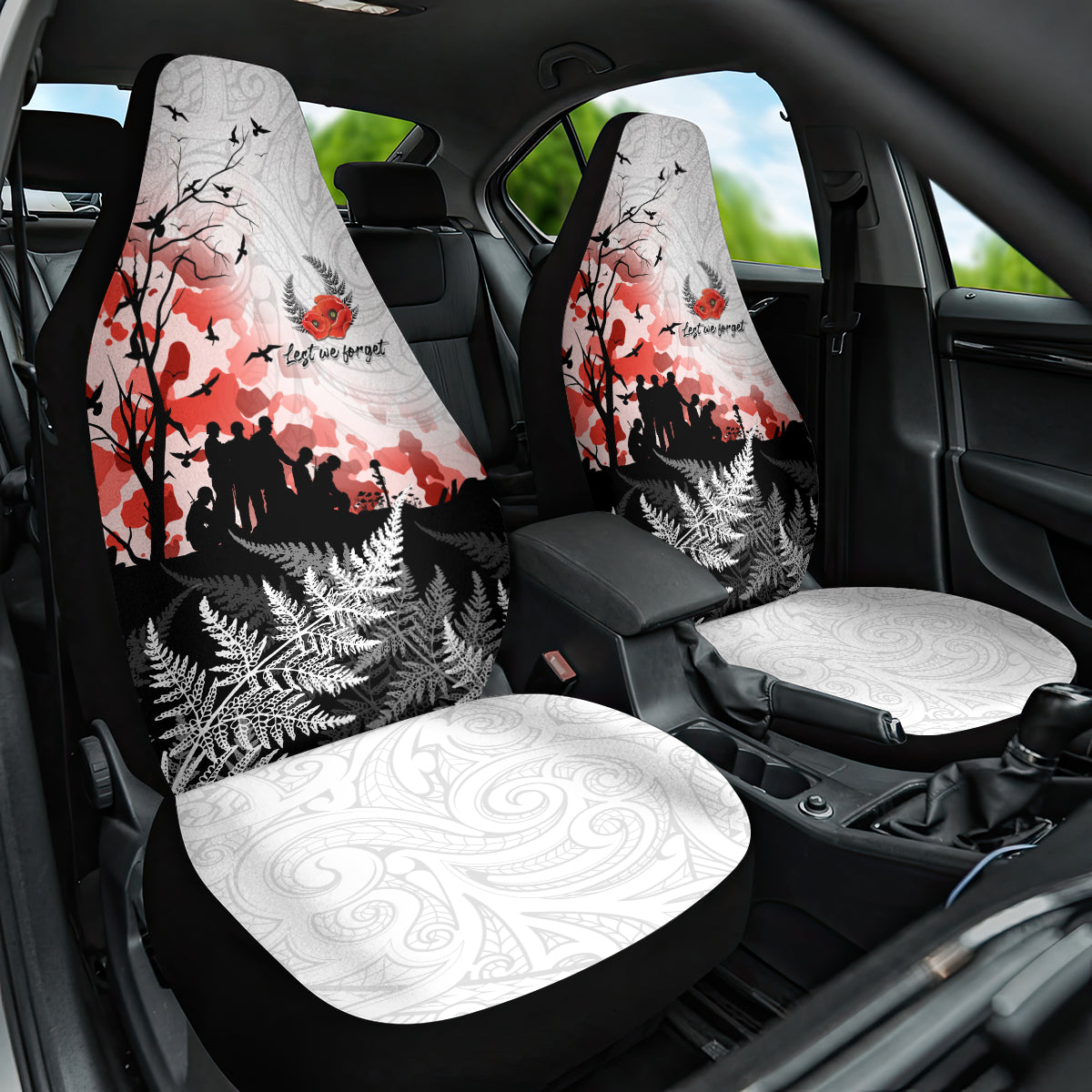 Kei Wareware Tatou New Zealand ANZAC Day Car Seat Cover Lest We Forget