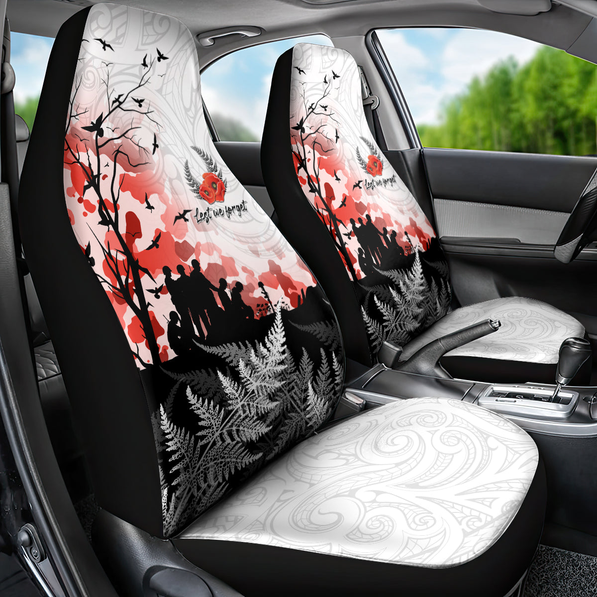 Kei Wareware Tatou New Zealand ANZAC Day Car Seat Cover Lest We Forget