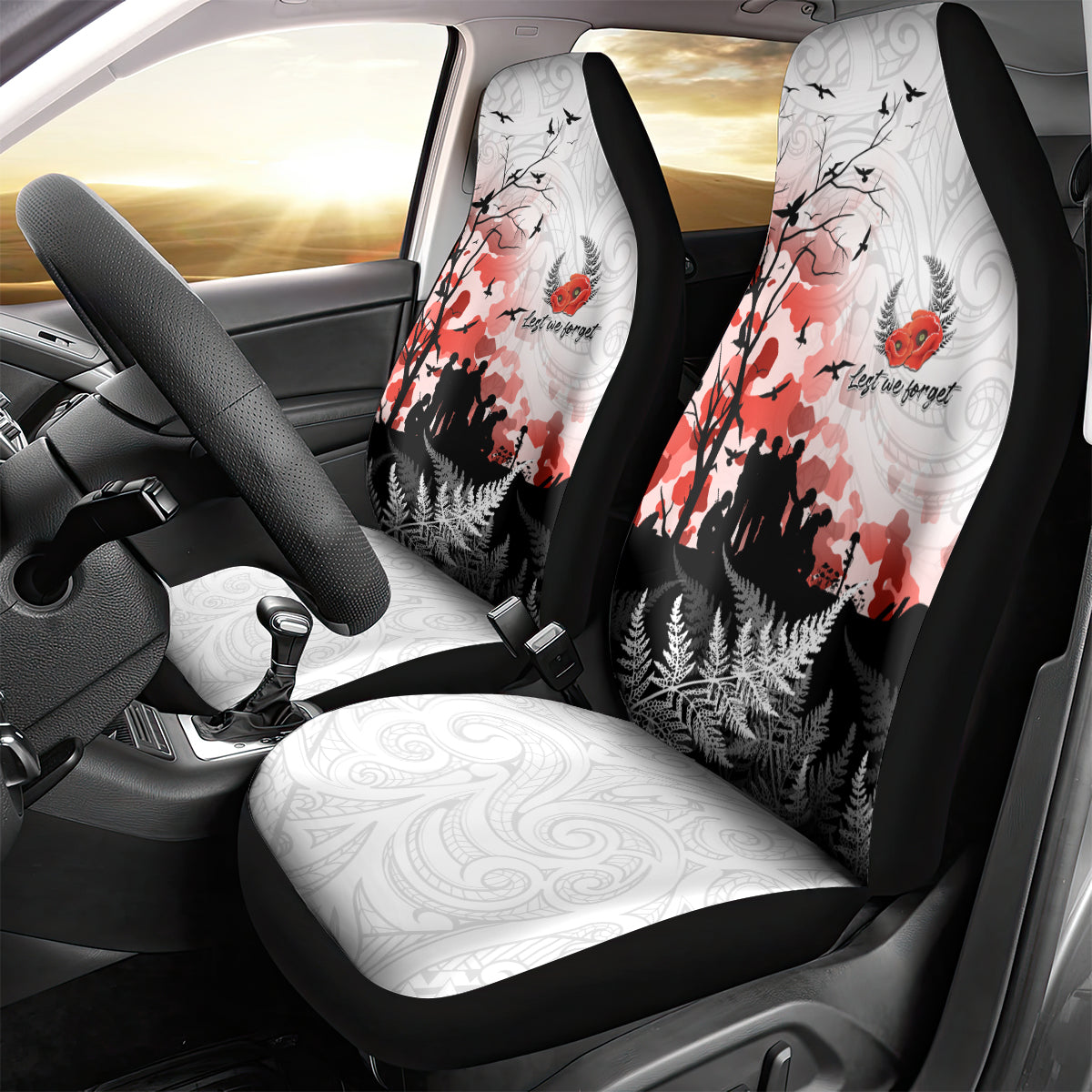 Kei Wareware Tatou New Zealand ANZAC Day Car Seat Cover Lest We Forget