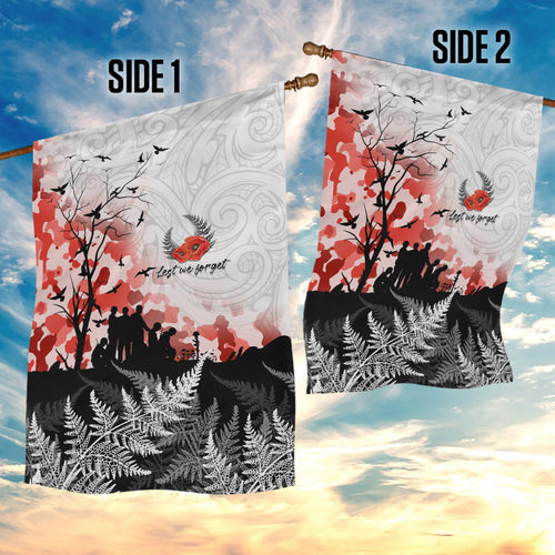 Kei Wareware Tatou New Zealand ANZAC Day Garden Flag Lest We Forget