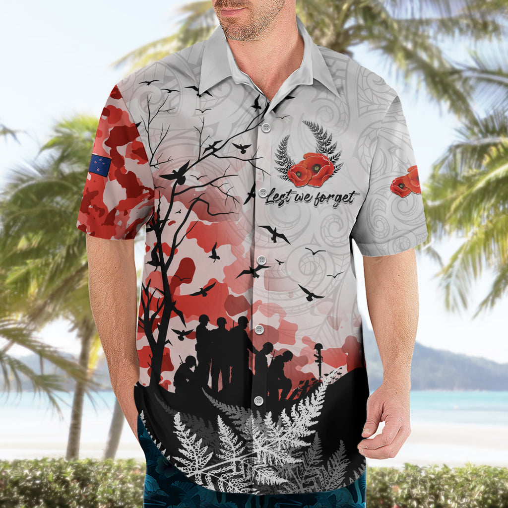 Kei Wareware Tatou New Zealand ANZAC Day Hawaiian Shirt Lest We Forget