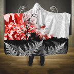 Kei Wareware Tatou New Zealand ANZAC Day Hooded Blanket Lest We Forget