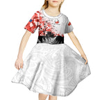 Kei Wareware Tatou New Zealand ANZAC Day Kid Short Sleeve Dress Lest We Forget