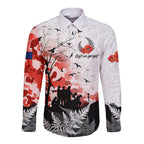 Kei Wareware Tatou New Zealand ANZAC Day Long Sleeve Button Shirt Lest We Forget
