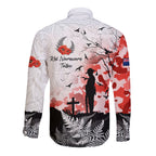 Kei Wareware Tatou New Zealand ANZAC Day Long Sleeve Button Shirt Lest We Forget