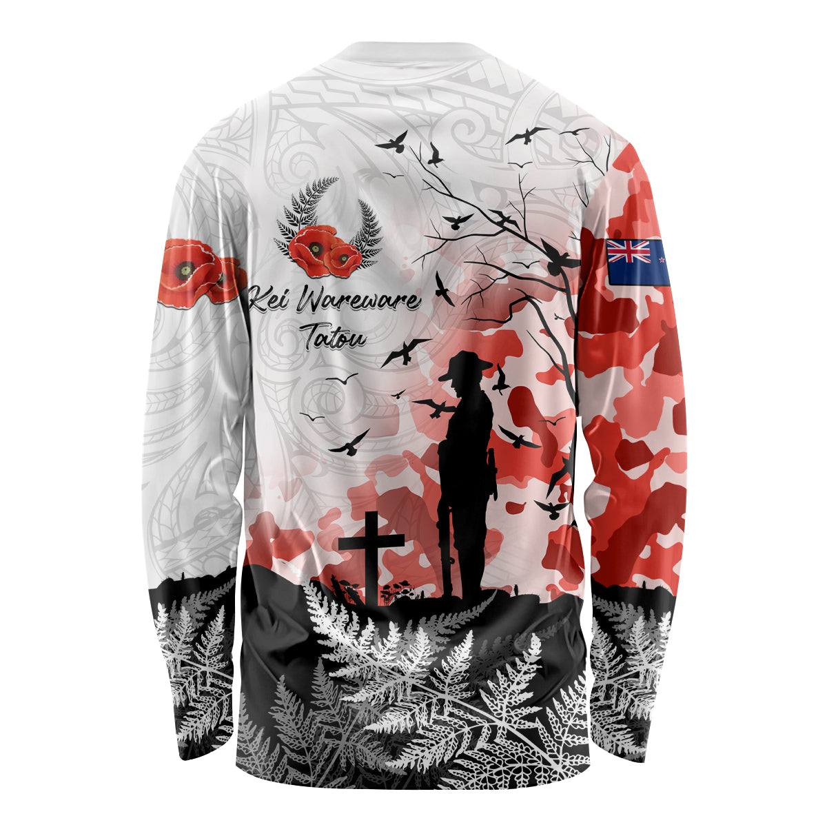 Kei Wareware Tatou New Zealand ANZAC Day Long Sleeve Shirt Lest We Forget