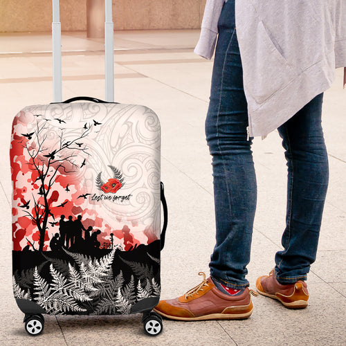Kei Wareware Tatou New Zealand ANZAC Day Luggage Cover Lest We Forget