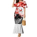 Kei Wareware Tatou New Zealand ANZAC Day Mermaid Dress Lest We Forget