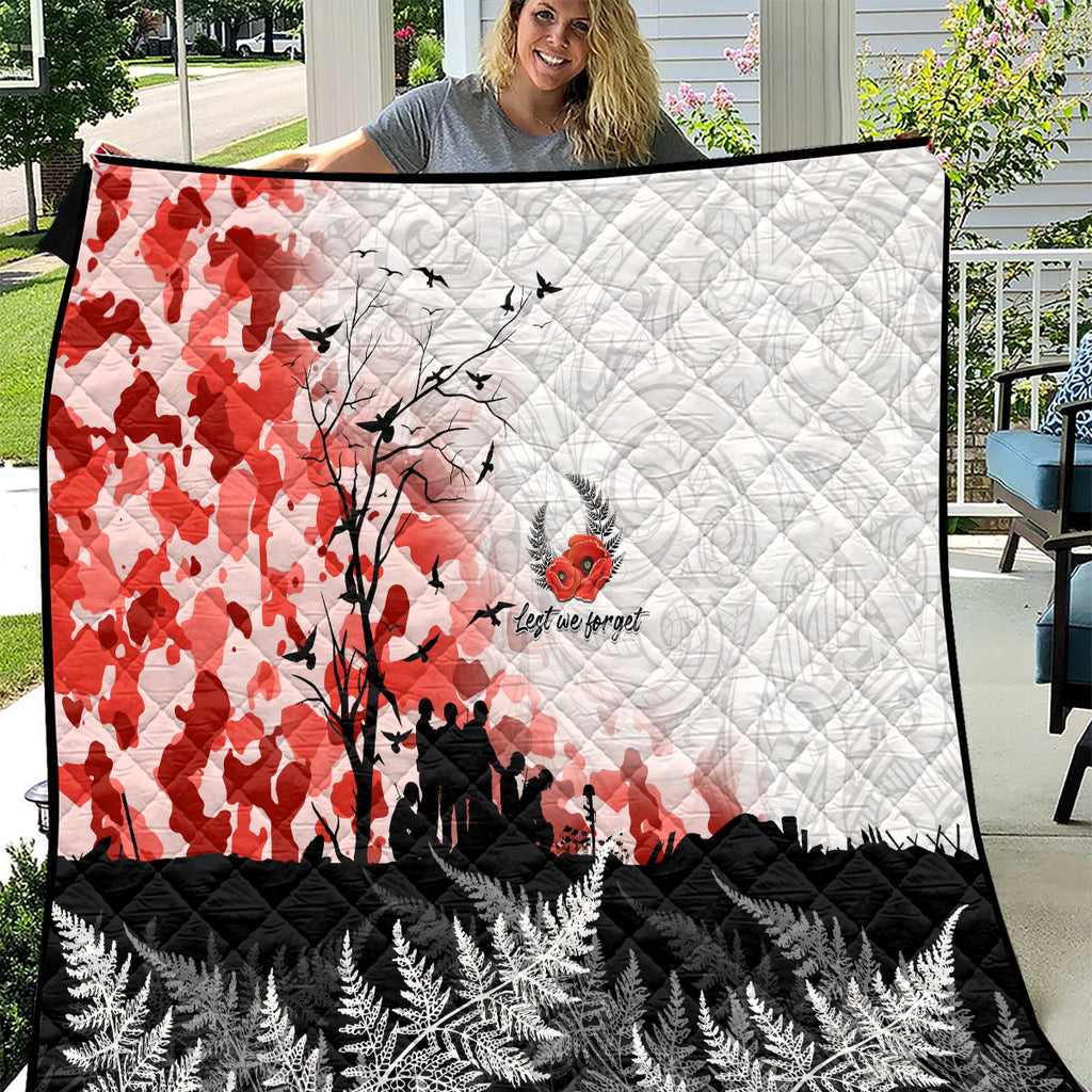 Kei Wareware Tatou New Zealand ANZAC Day Quilt Lest We Forget