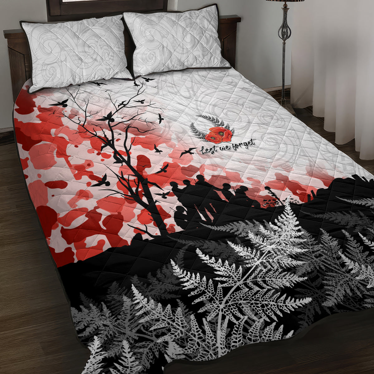 Kei Wareware Tatou New Zealand ANZAC Day Quilt Bed Set Lest We Forget