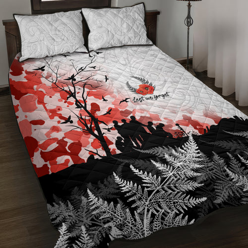 Kei Wareware Tatou New Zealand ANZAC Day Quilt Bed Set Lest We Forget