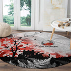 Kei Wareware Tatou New Zealand ANZAC Day Round Carpet Lest We Forget