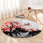 Kei Wareware Tatou New Zealand ANZAC Day Round Carpet Lest We Forget