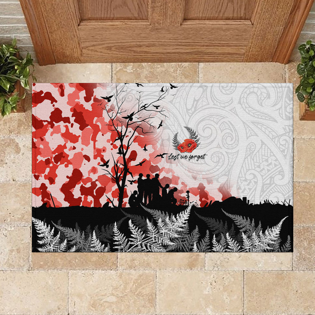 Kei Wareware Tatou New Zealand ANZAC Day Rubber Doormat Lest We Forget