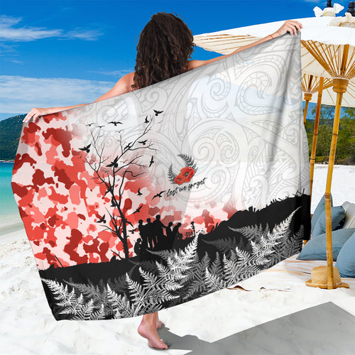 Kei Wareware Tatou New Zealand ANZAC Day Sarong Lest We Forget