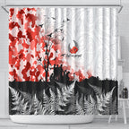 Kei Wareware Tatou New Zealand ANZAC Day Shower Curtain Lest We Forget