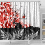 Kei Wareware Tatou New Zealand ANZAC Day Shower Curtain Lest We Forget