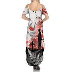 Kei Wareware Tatou New Zealand ANZAC Day Summer Maxi Dress Lest We Forget