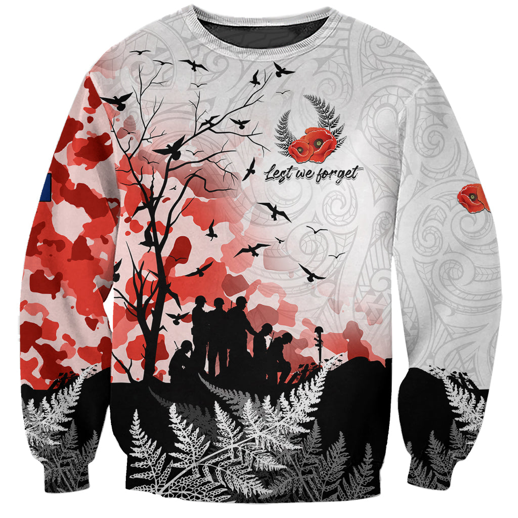 Kei Wareware Tatou New Zealand ANZAC Day Sweatshirt Lest We Forget