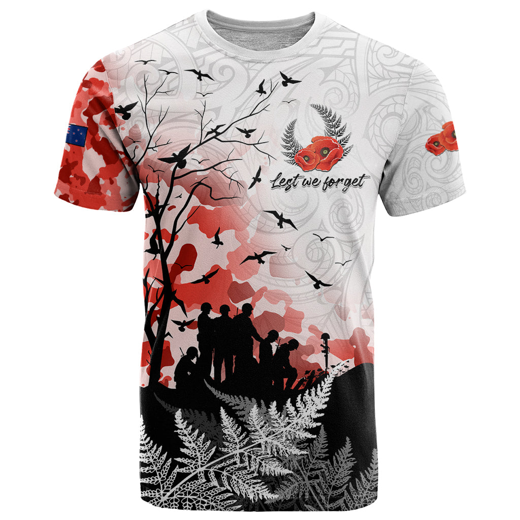 Kei Wareware Tatou New Zealand ANZAC Day T Shirt Lest We Forget