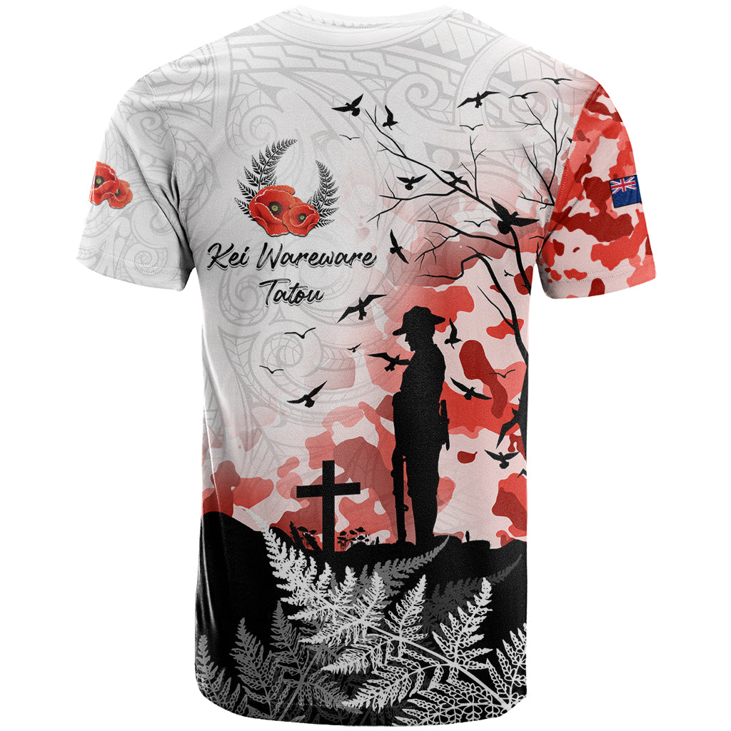 Kei Wareware Tatou New Zealand ANZAC Day T Shirt Lest We Forget