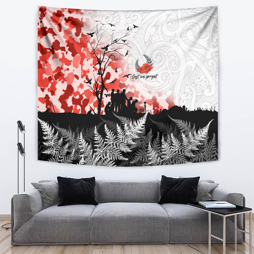 Kei Wareware Tatou New Zealand ANZAC Day Tapestry Lest We Forget