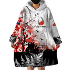 Kei Wareware Tatou New Zealand ANZAC Day Wearable Blanket Hoodie Lest We Forget