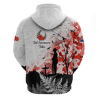 Kei Wareware Tatou New Zealand ANZAC Day Zip Hoodie Lest We Forget