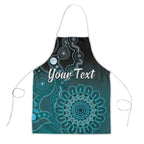 Personalised Ovarian Cancer Awareness Apron Teal Ribbon Aboriginal Art