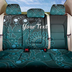 Personalised Ovarian Cancer Awareness Back Car Seat Cover Teal Ribbon Aboriginal Art