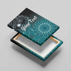 Personalised Ovarian Cancer Awareness Canvas Wall Art Teal Ribbon Aboriginal Art