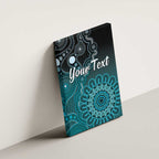Personalised Ovarian Cancer Awareness Canvas Wall Art Teal Ribbon Aboriginal Art