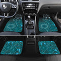 Personalised Ovarian Cancer Awareness Car Mats Teal Ribbon Aboriginal Art