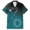 Personalised Ovarian Cancer Awareness Hawaiian Shirt Teal Ribbon Aboriginal Art