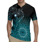 Personalised Ovarian Cancer Awareness Rugby Jersey Teal Ribbon Aboriginal Art