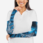 New Zealand Matariki Arm Sleeves Maori Koru With Humpback Whale Blue
