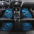 New Zealand Matariki Car Mats Maori Koru With Humpback Whale Blue