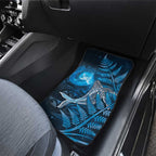 New Zealand Matariki Car Mats Maori Koru With Humpback Whale Blue