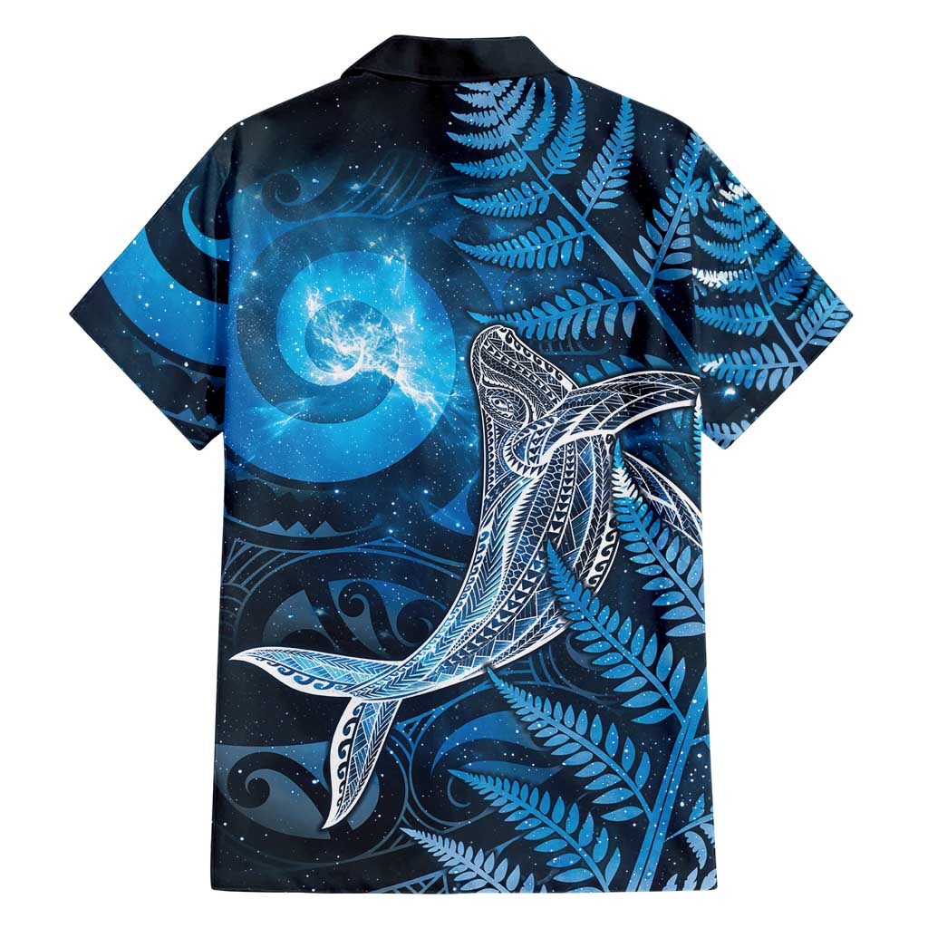 New Zealand Matariki Hawaiian Shirt Maori Koru With Humpback Whale Blue
