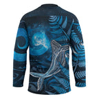 New Zealand Matariki Hockey Jersey Maori Koru With Humpback Whale Blue