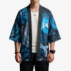 New Zealand Matariki Kimono Maori Koru With Humpback Whale Blue
