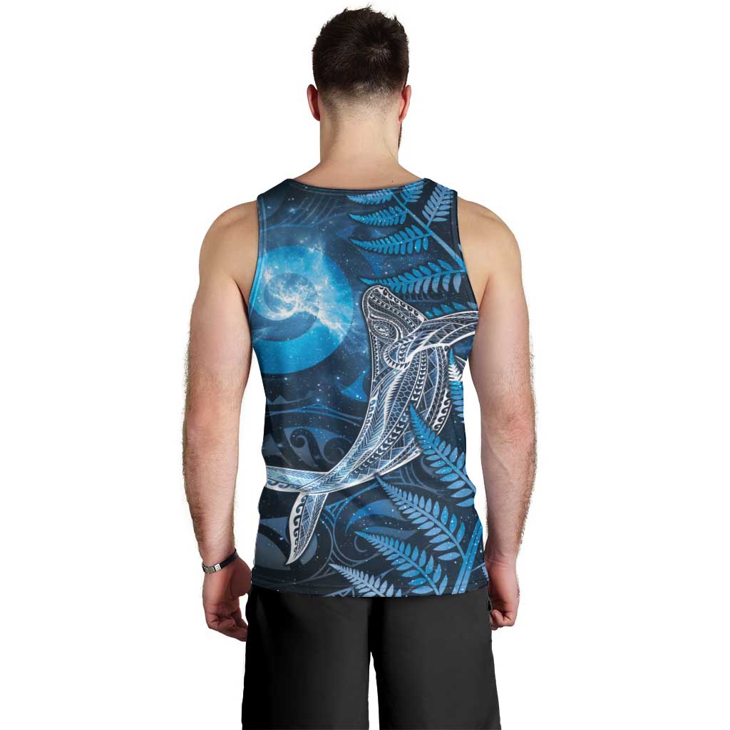 New Zealand Matariki Men Tank Top Maori Koru With Humpback Whale Blue